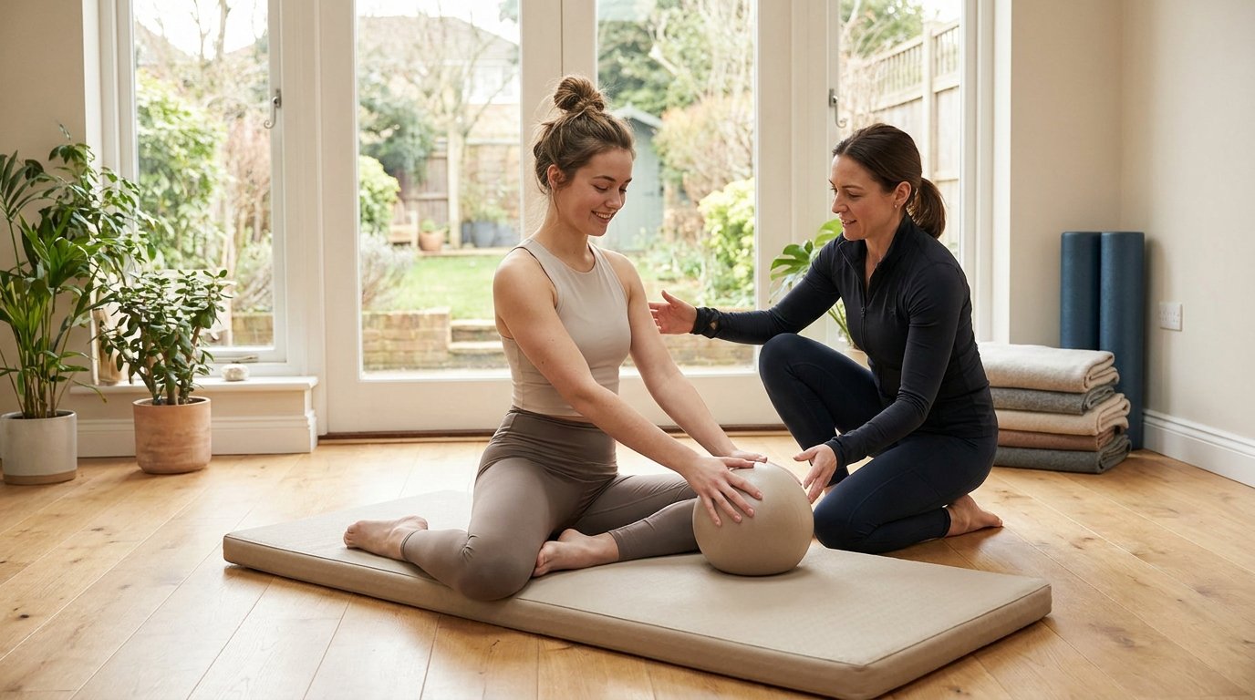 Portrait d'une jeune maman qui vient au Pilates pour son périnée